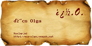 Ács Olga névjegykártya