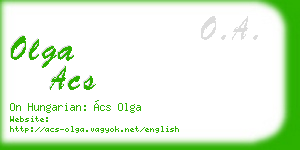 olga acs business card
