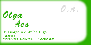 olga acs business card